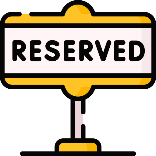 reserved sign icon